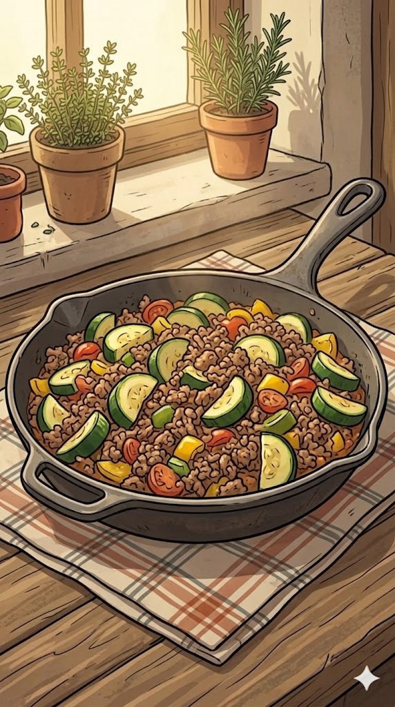 Hackfleisch Zucchini Pfanne