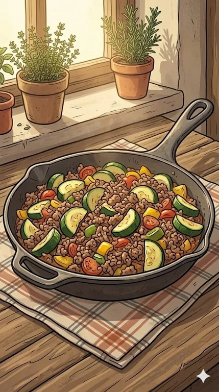 Hackfleisch Zucchini Pfanne