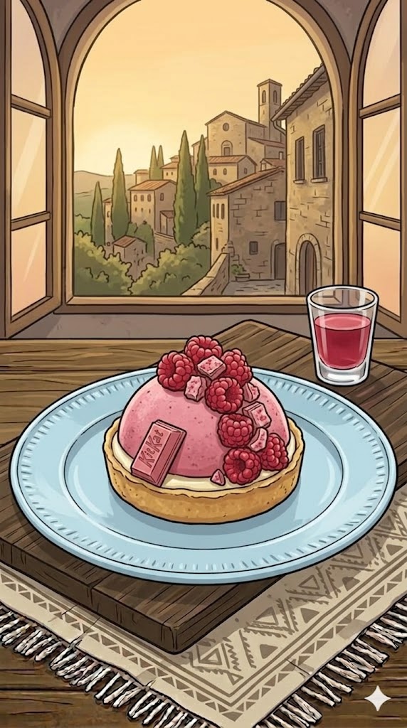 Himbeer-Dessert-Törtchen mit KitKat Ruby