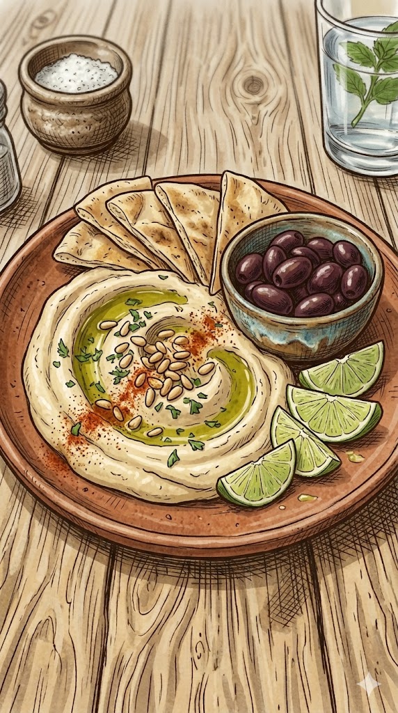Hummus mit Limette