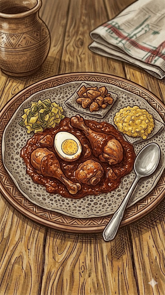 Injera mit Doro Wat