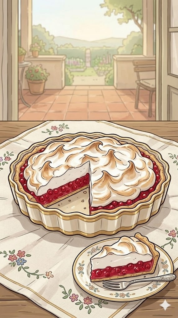 Johannisbeerkuchen mit Baiser
