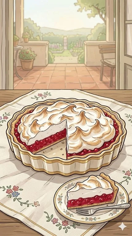 Johannisbeerkuchen mit Baiser