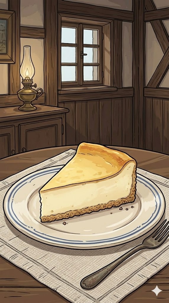 Käsekuchen mit Mürbeteigboden