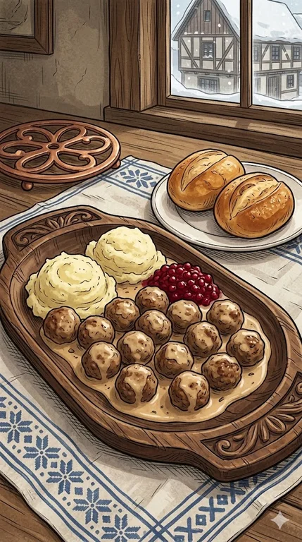 Köttbullar mit Brötchen