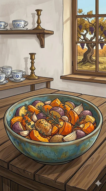 Kürbis Kartoffel Hähnchen