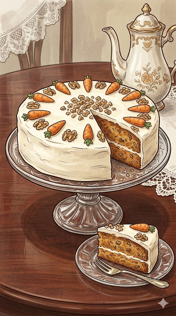 Karottenkuchen mit Walnüssen