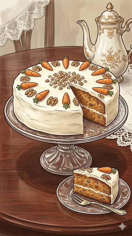 Karottenkuchen mit Walnüssen