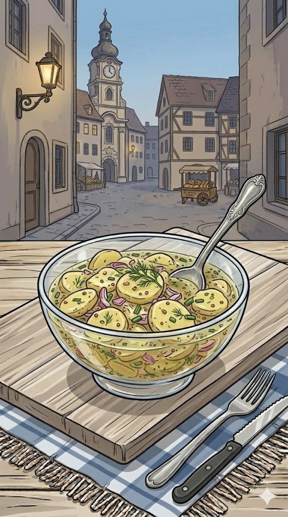 Kartoffelsalat mit Brühe