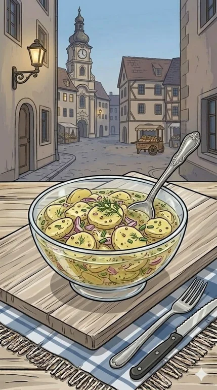 Kartoffelsalat mit Brühe
