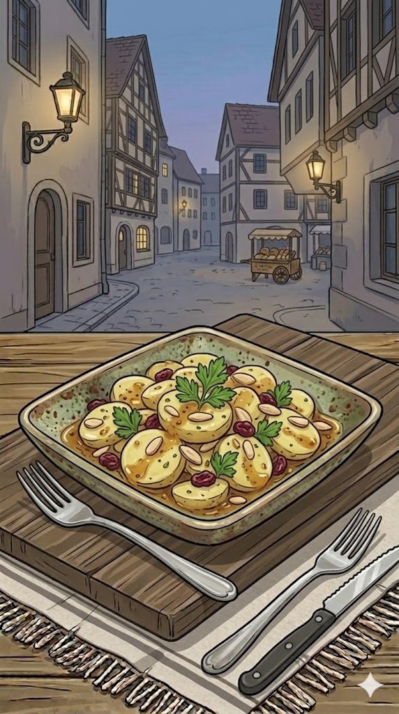 Kartoffelsalat mit Sherry Senf Dressing