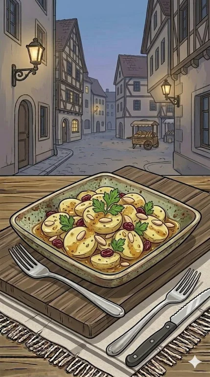 Kartoffelsalat mit Sherry Senf Dressing