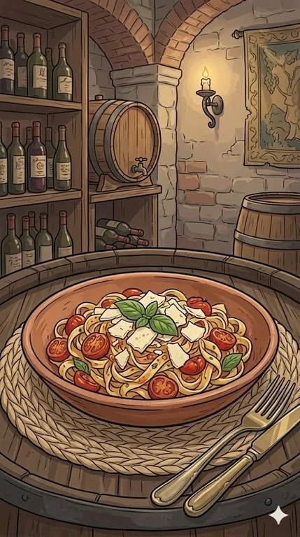 Kirschtomaten Pasta mit Pecorino