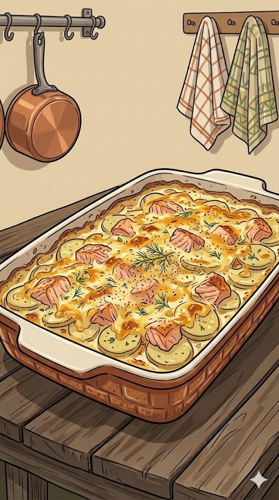 Lachs-Sahne-Gratin
