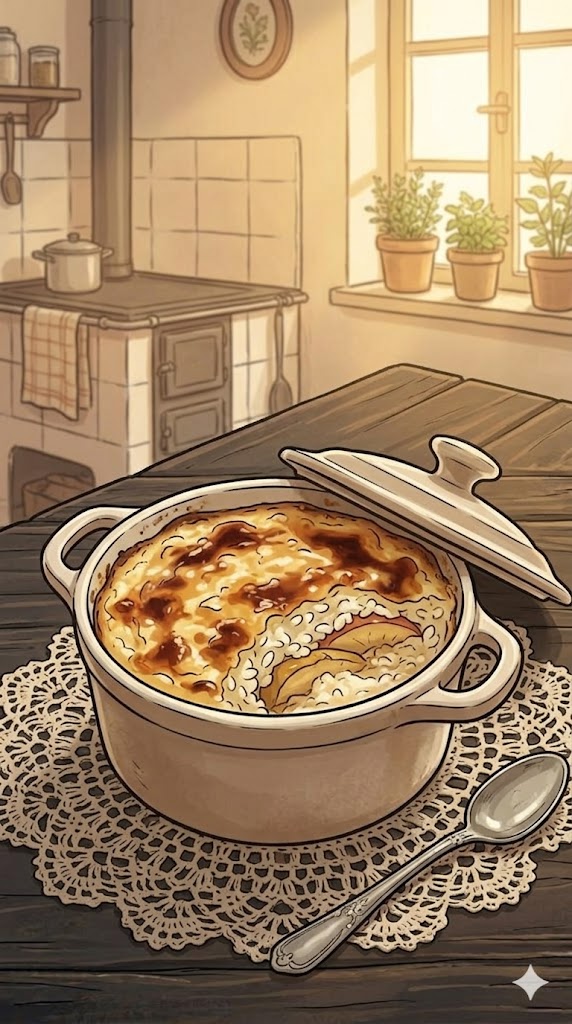 Milchreisauflauf ohne vorkochen mit Apfel