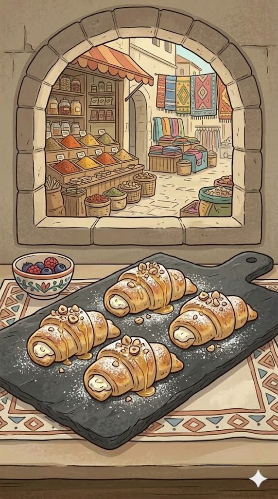 Mini-Haselnuss-Hörnchen mit Frischkäse