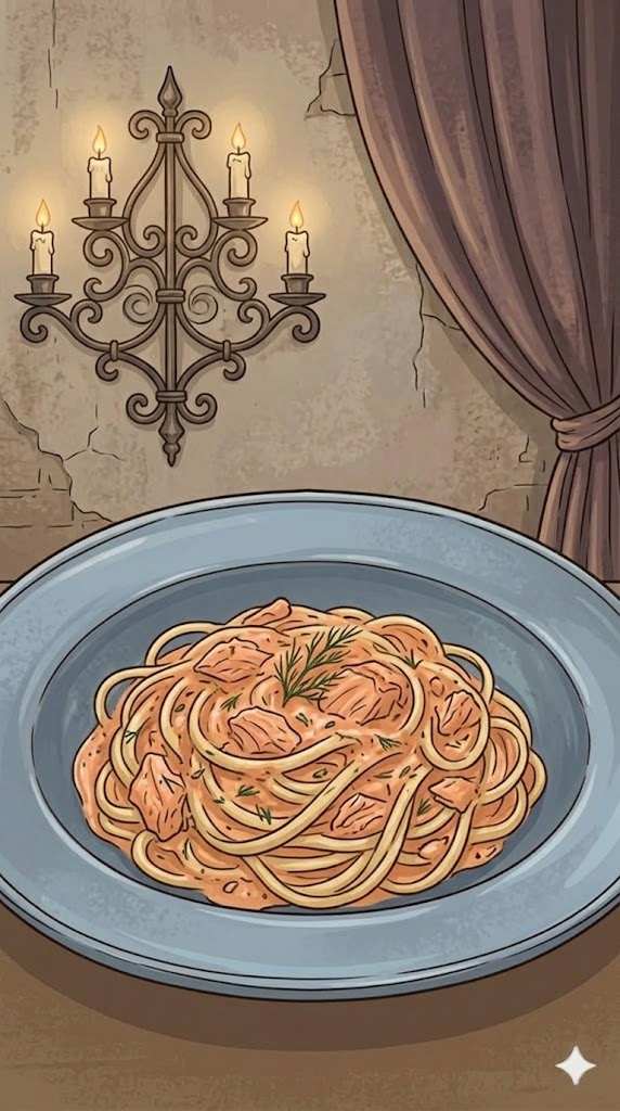 Pasta mit Lachs-Sahnesoße