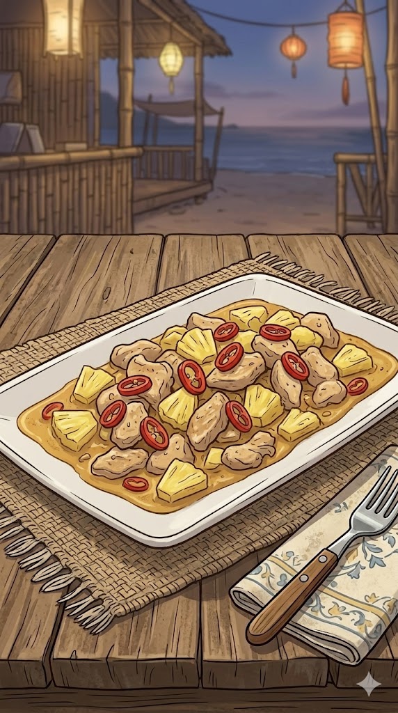 Putengeschnetzeltes mit Ananas