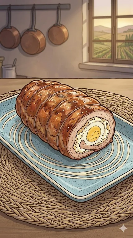 Putenrouladen aus der Pfanne mit Eier-Creme-Fraiche Füllung