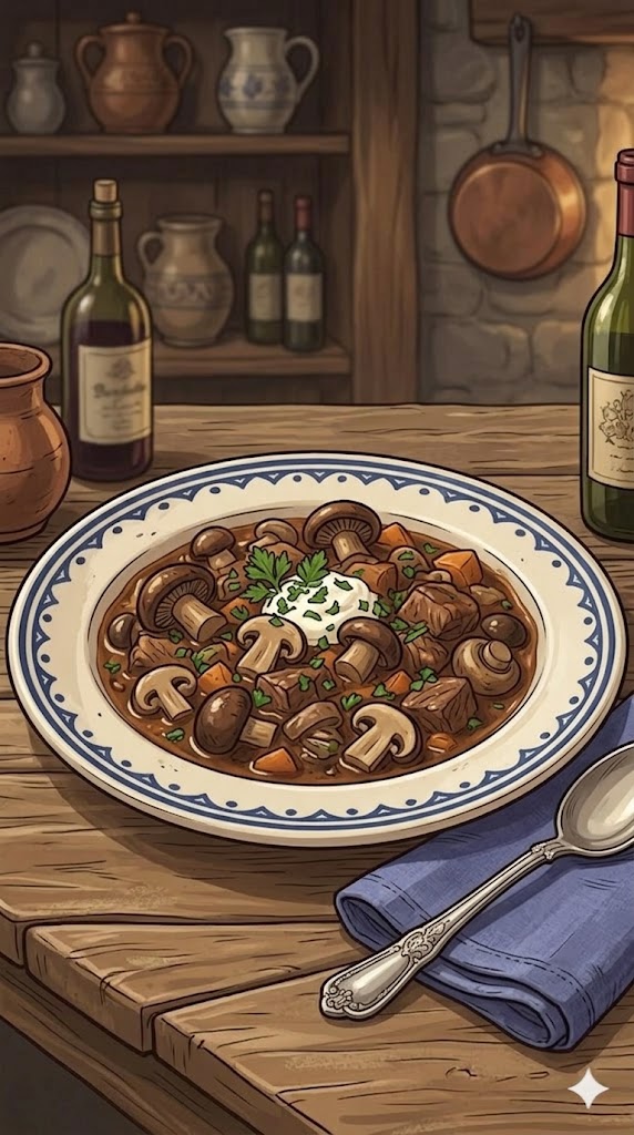 Ragout mit Pilze