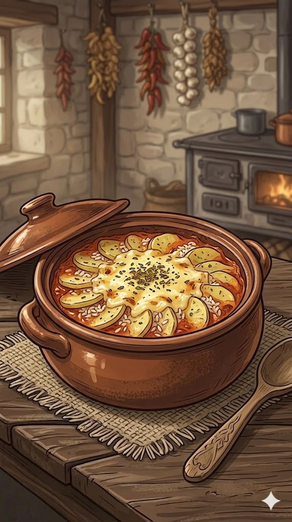 Reis Kartoffel Gratin im Balkan Style