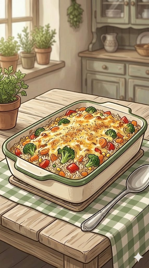 Reisauflauf mit Gemüse