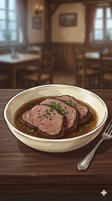 Rinderbraten mit Brühe