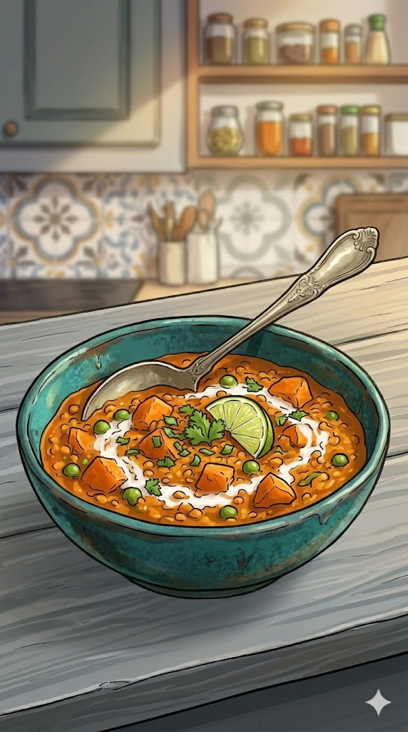 Rotes Linsencurry mit Kokosmilch