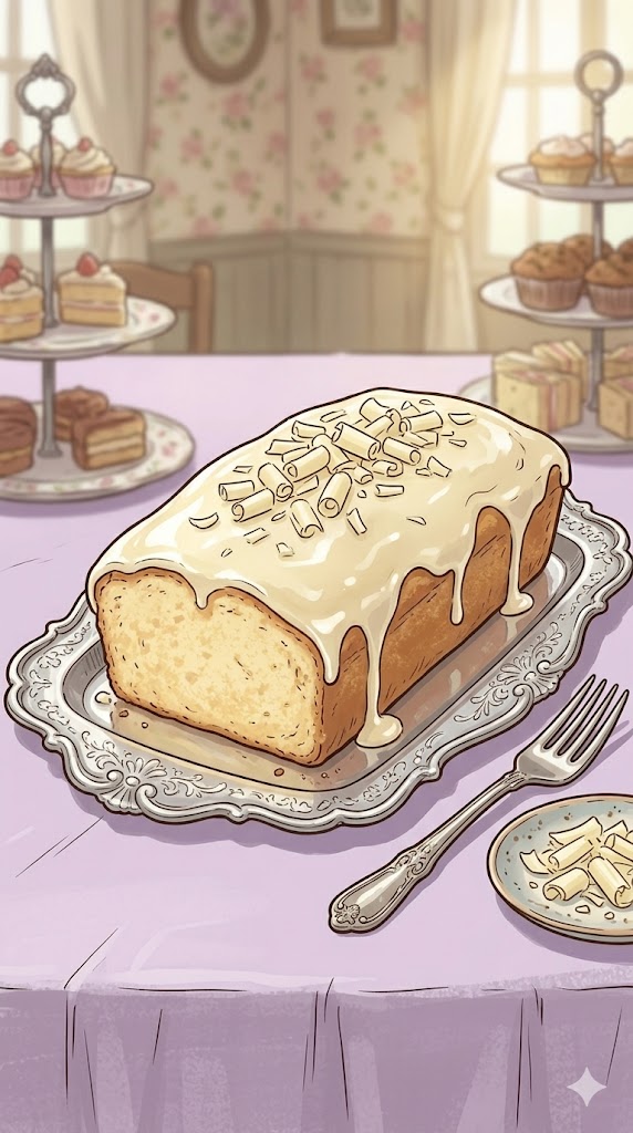 Sahne Rührkuchen mit weißer Schokolade