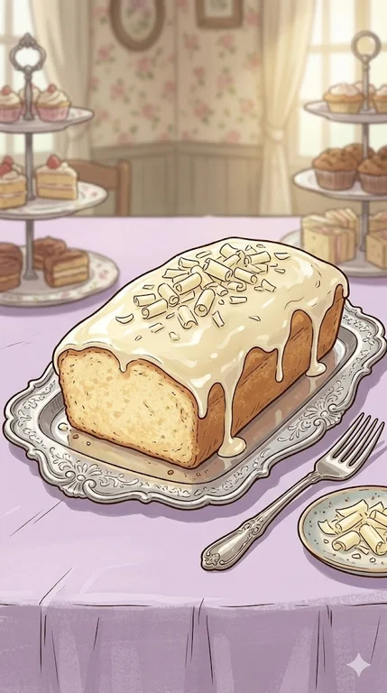Sahne Rührkuchen mit weißer Schokolade