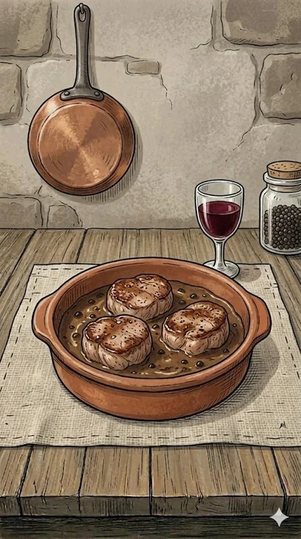 Schweinemedaillons in Pfefferrahmsauce