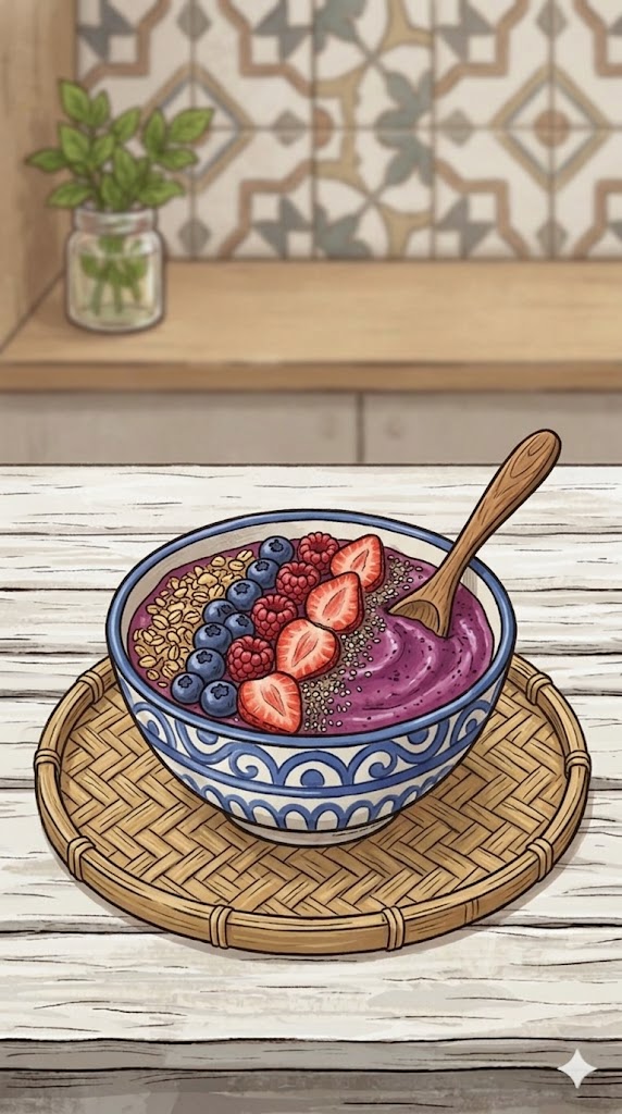 Smoothie Bowl mit Beeren