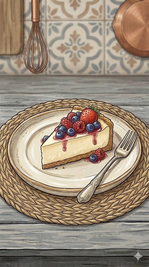 Sommerlicher Beeren Käsekuchen