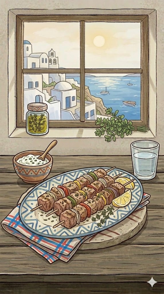 Souvlaki mit Thymian