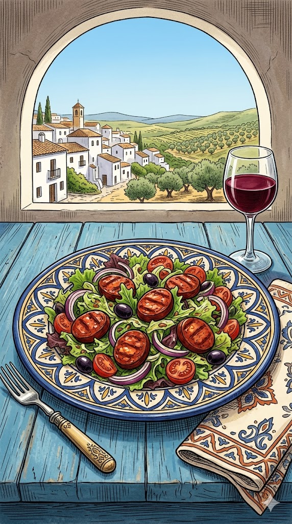 Spanischer Salat mit Chorizo
