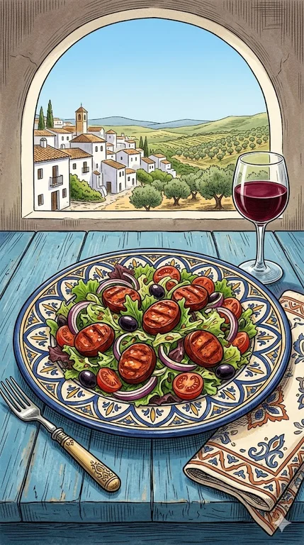 Spanischer Salat mit Chorizo