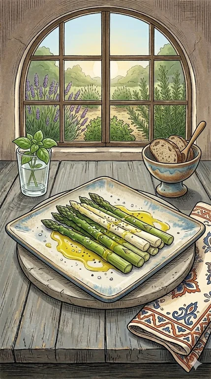 Spargel mit Olivenöl