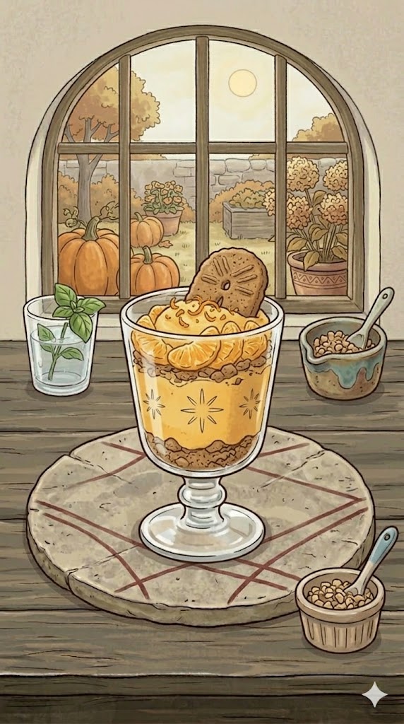 Spekulatius-Dessert mit Orangencreme
