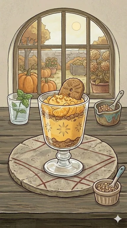 Spekulatius-Dessert mit Orangencreme