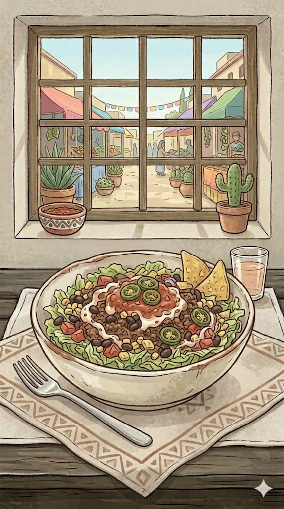 Taco-Salat mit Hackfleisch