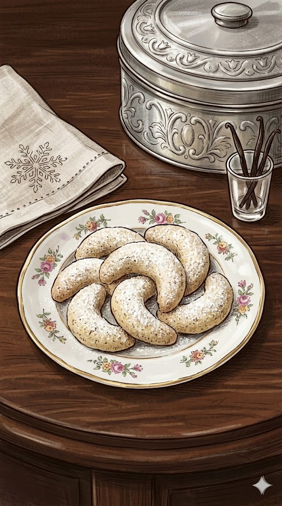 Vanillekipferl mit Mandeln