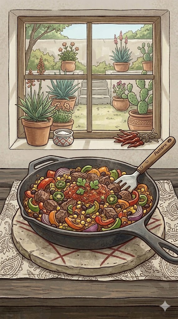 Tex Mex Steak Pfanne mit Gemüse