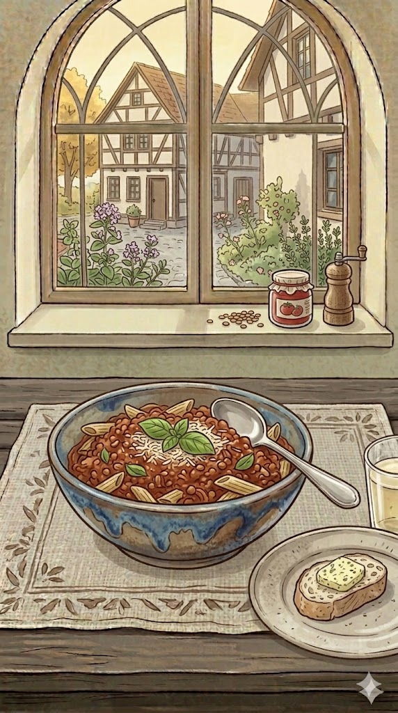 Vegetarische Bolognese mit roten Linsen