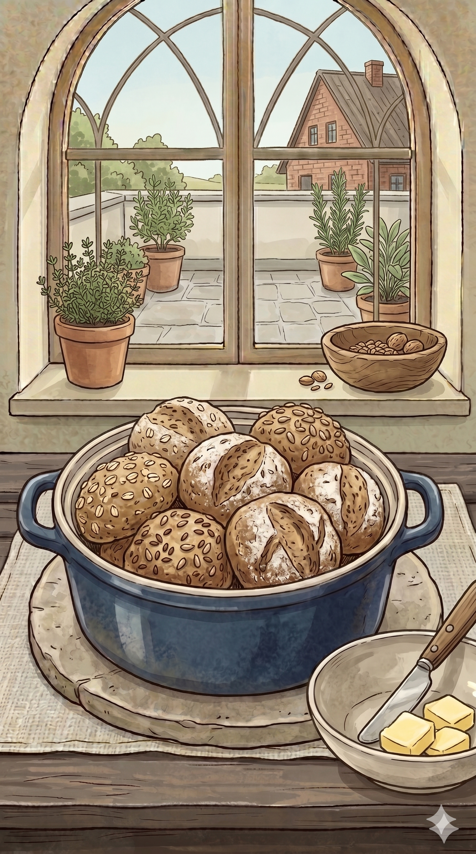 Vollkornbrötchen 