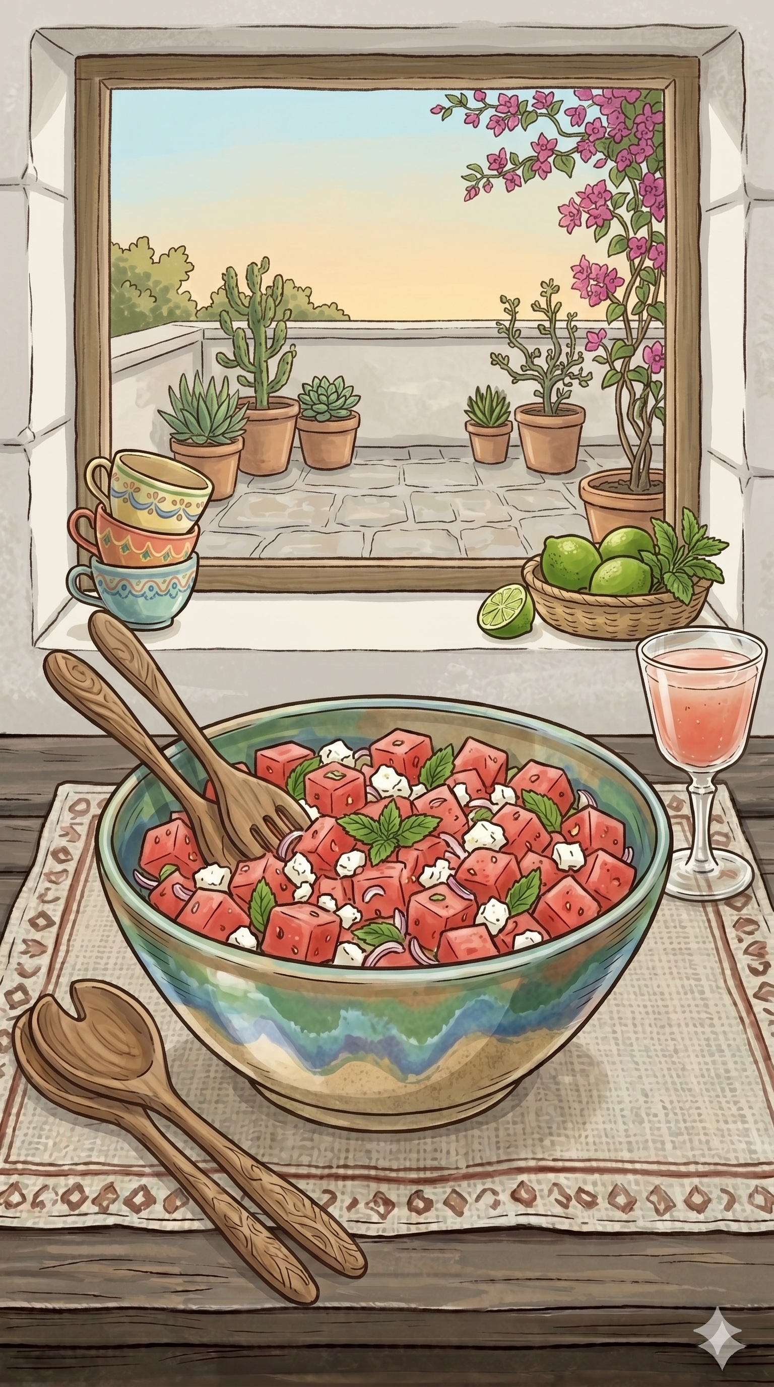 Wassermelonen-Feta-Salat
