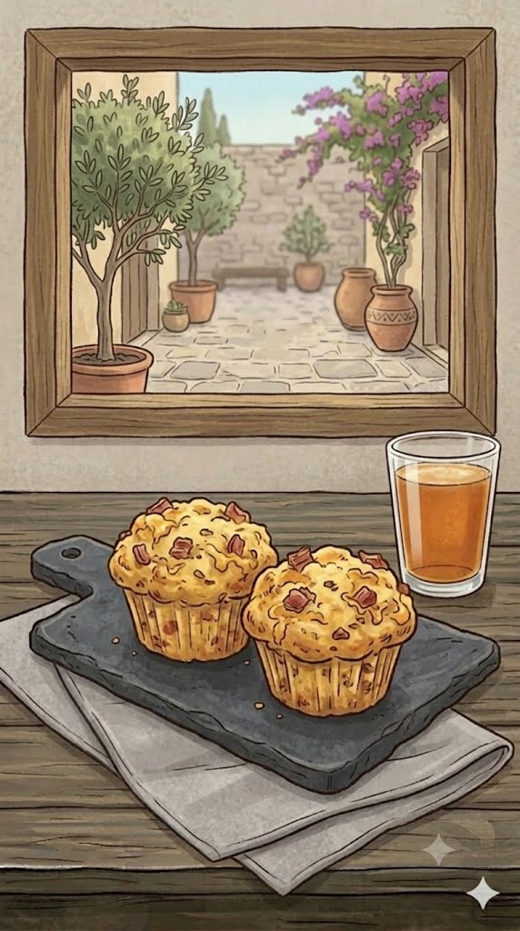 Muffins mit Pancetta und Cranberries