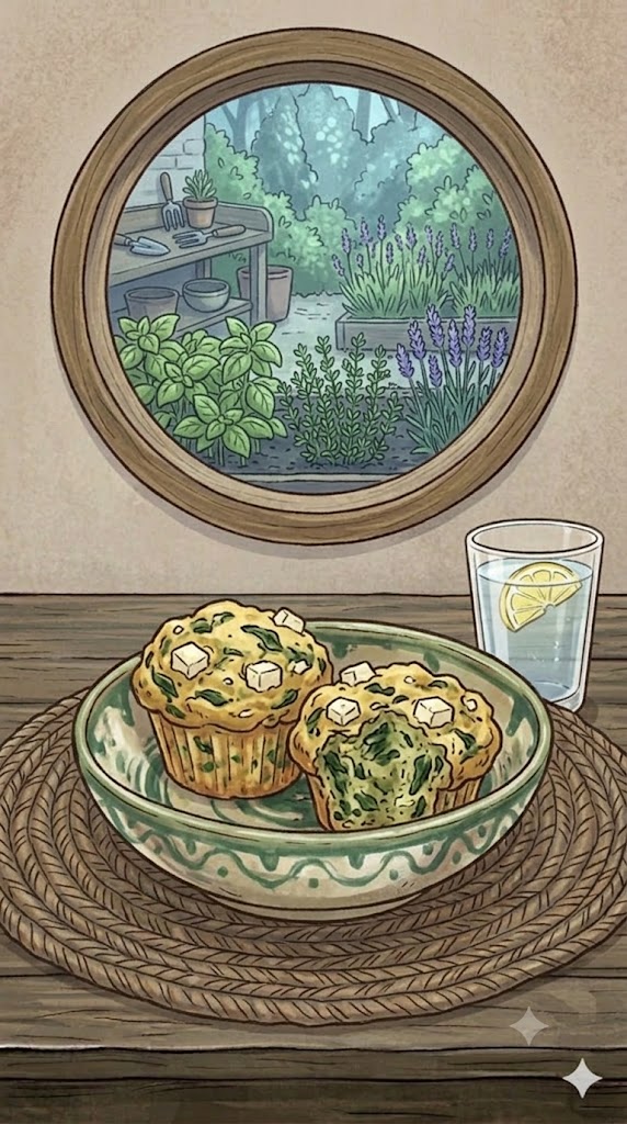 Muffins mit Spinat und Räucherlachs
