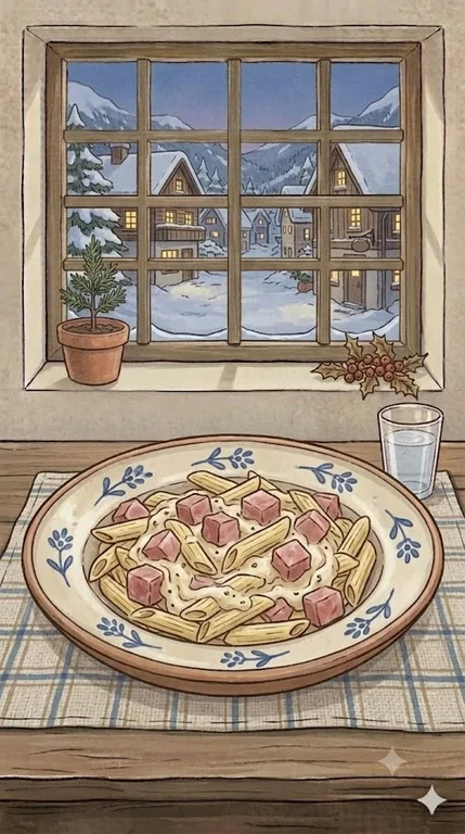 Nudeln mit Schinken