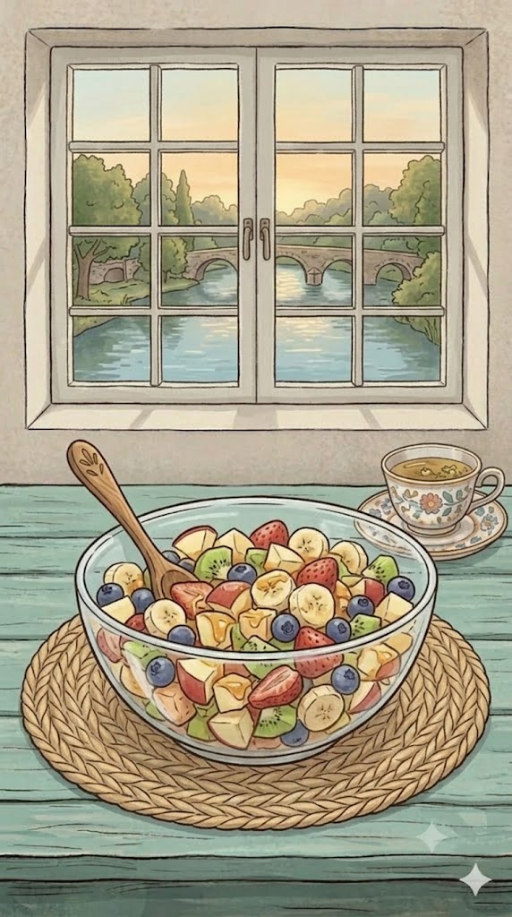 Obstsalat mit Honig