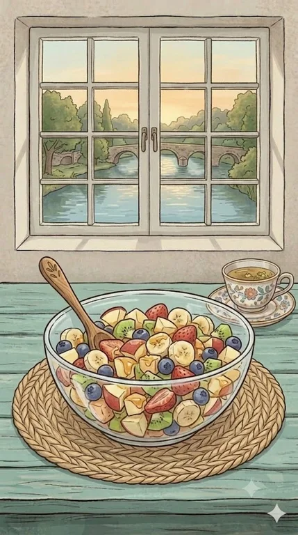 Obstsalat mit Honig